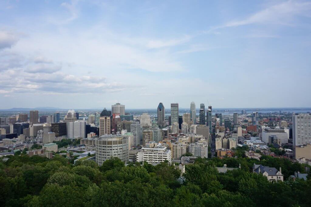 aerial view of Montreal