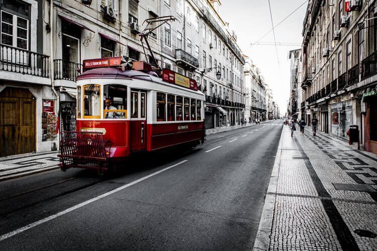 tram on the street