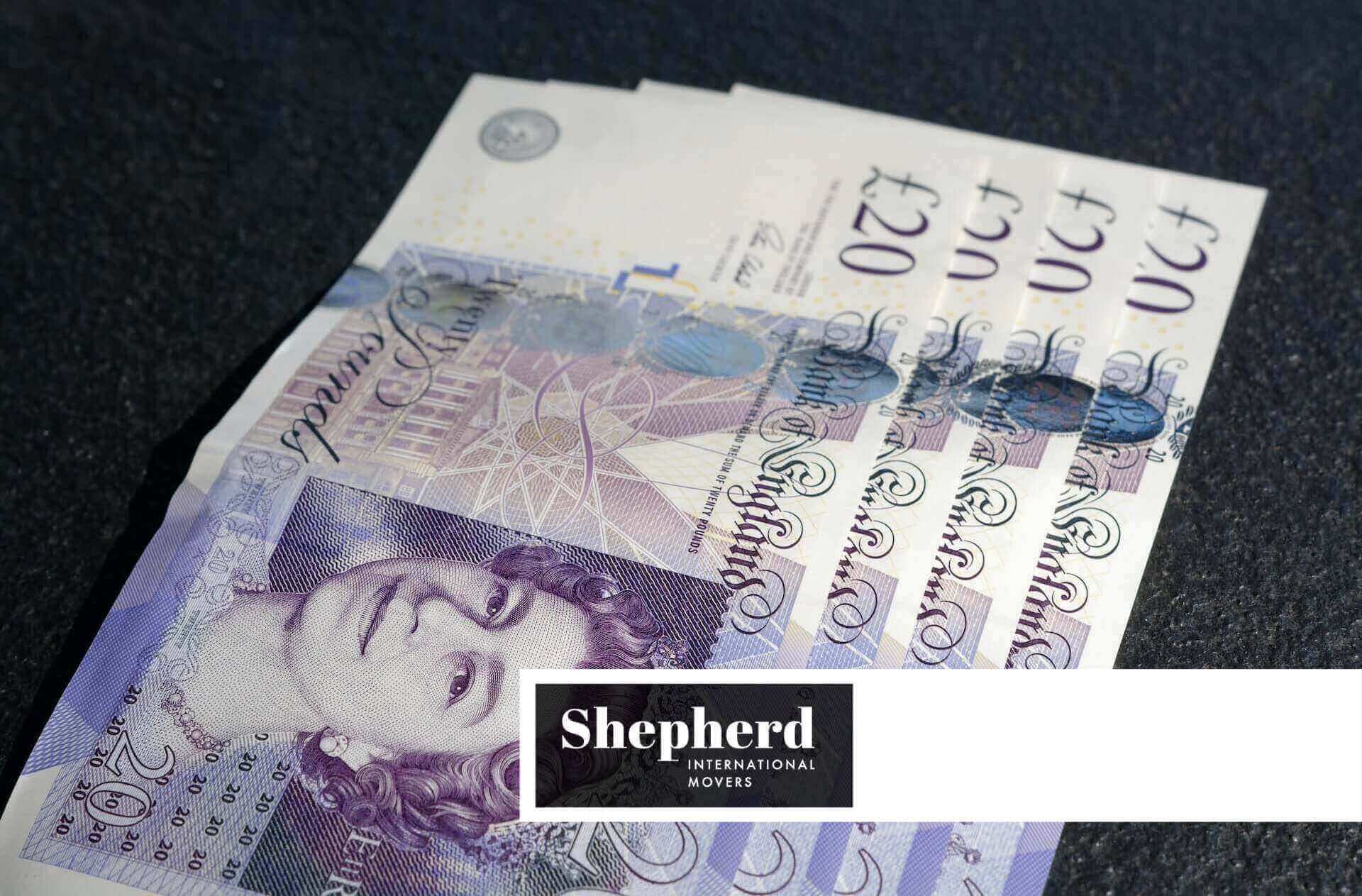 UK money Shepherd International Movers logo