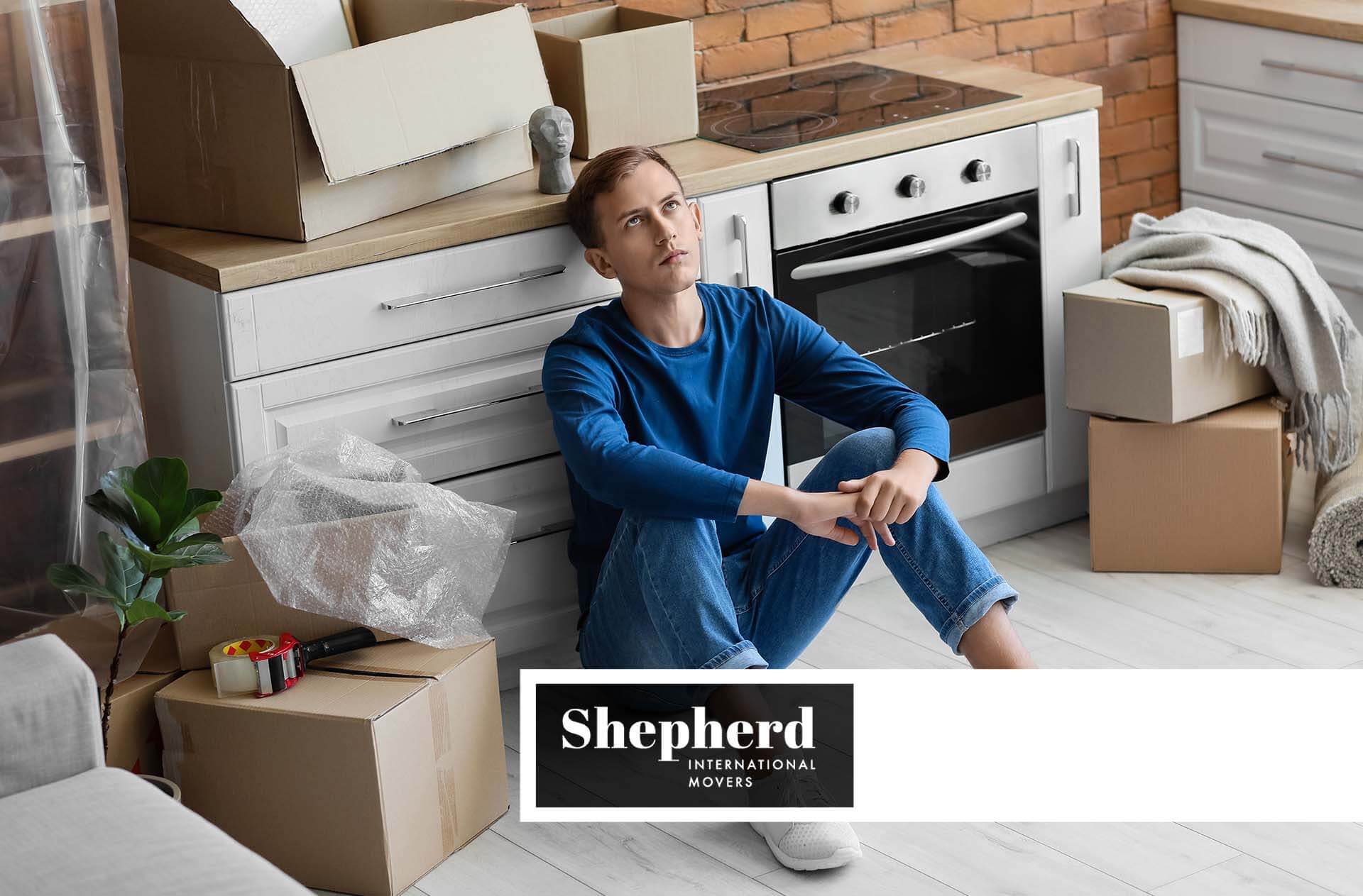 A man experiences depression after moving without Shepherd International Movers