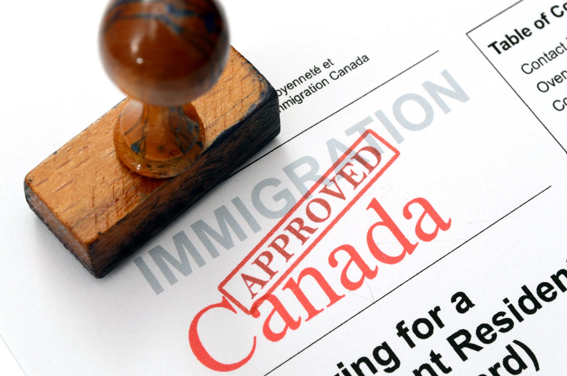 Immigration application Canada