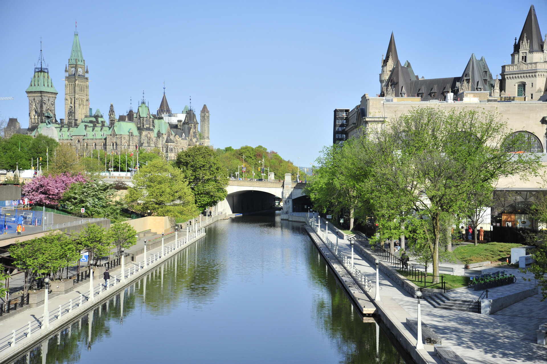 A view of the canal in Ottawa, Canada