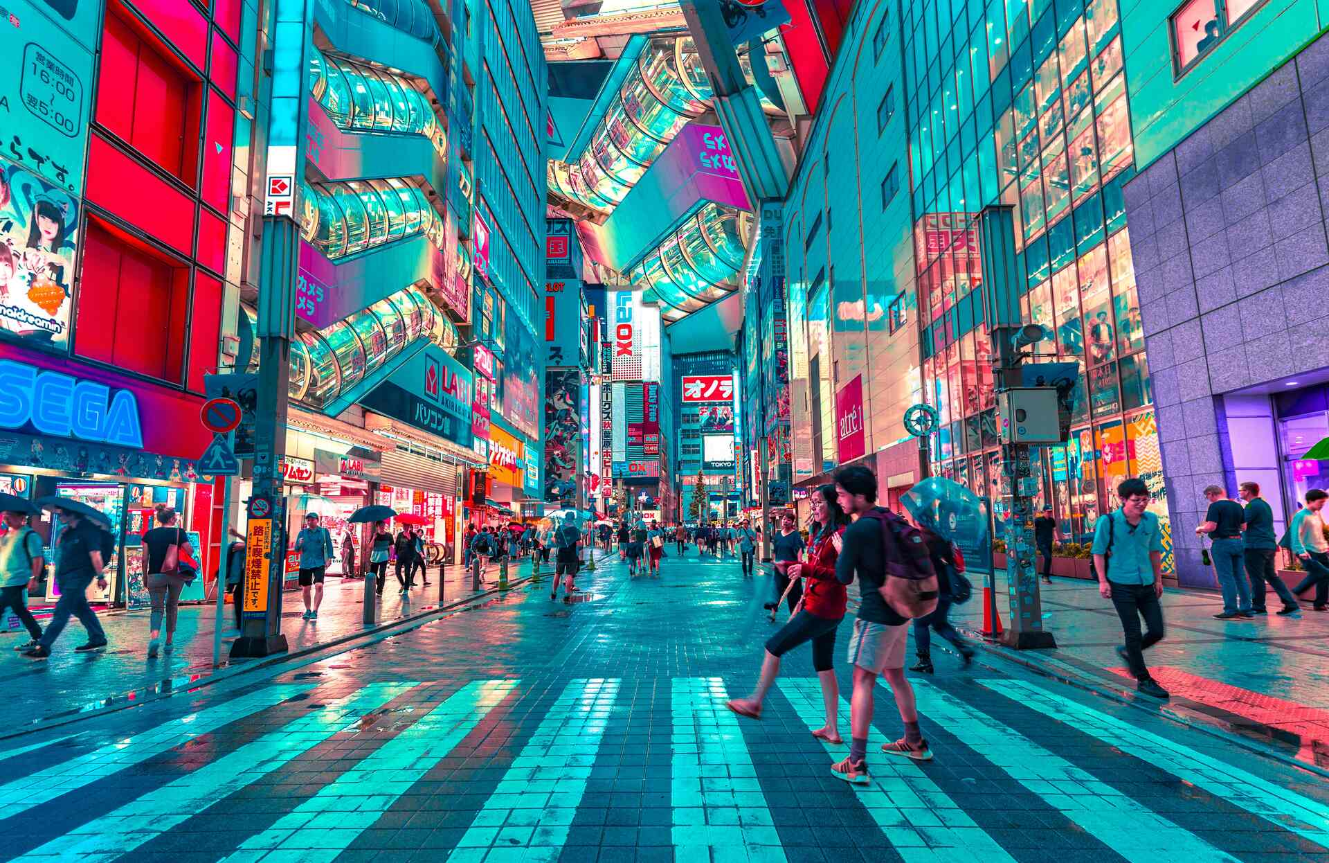 View of a street in Japan
