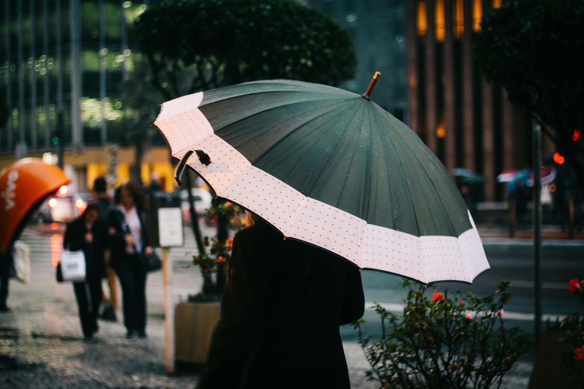 Woman holding an umbrella