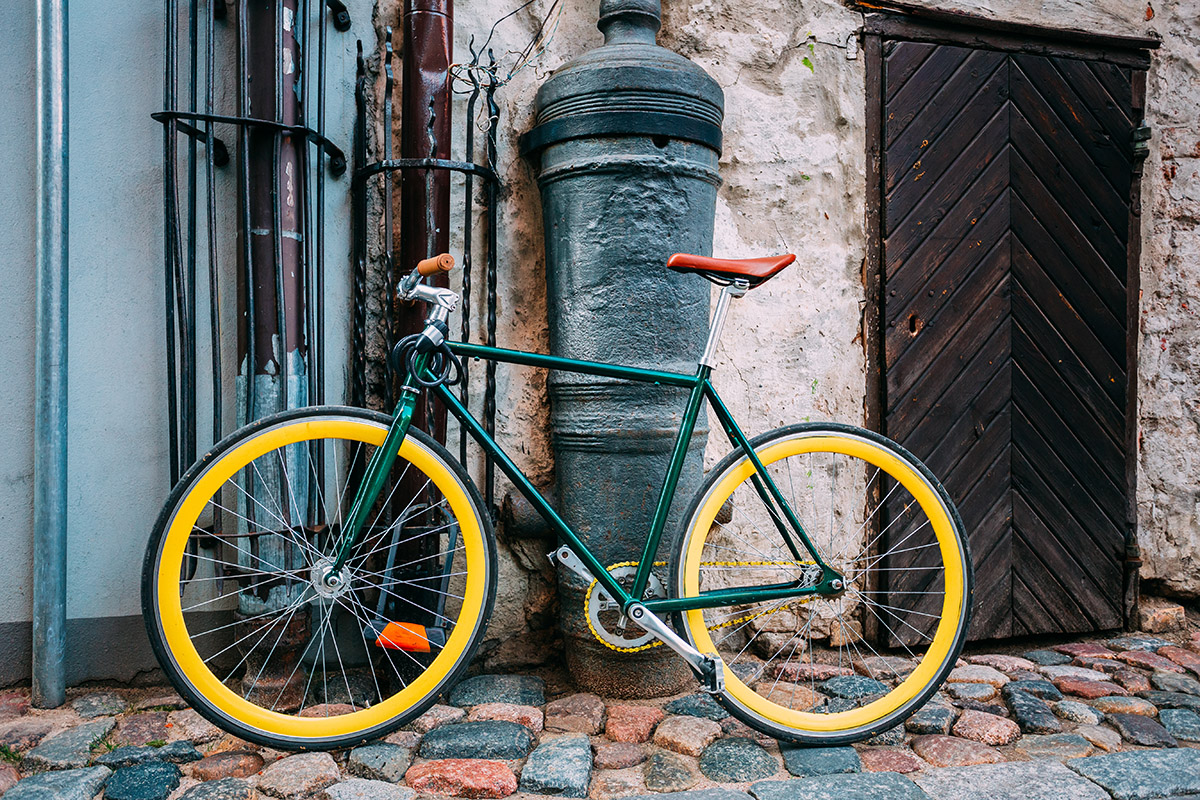 A bike prepared for packing before moving overseas